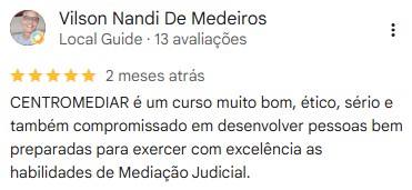 Avaliação de Vilson Nandi De Medeiros no Google sobre o Centromediar